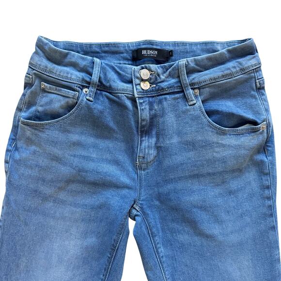 Hudson Jeans Womens Sz 6 Blue Straight leg Crop Ankle Mid rise Preppy Classicore - Picture 2 of 11